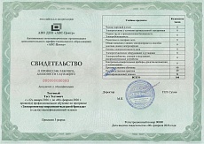 Образец документа по программе: электромонтер оперативно-выездной бригады
